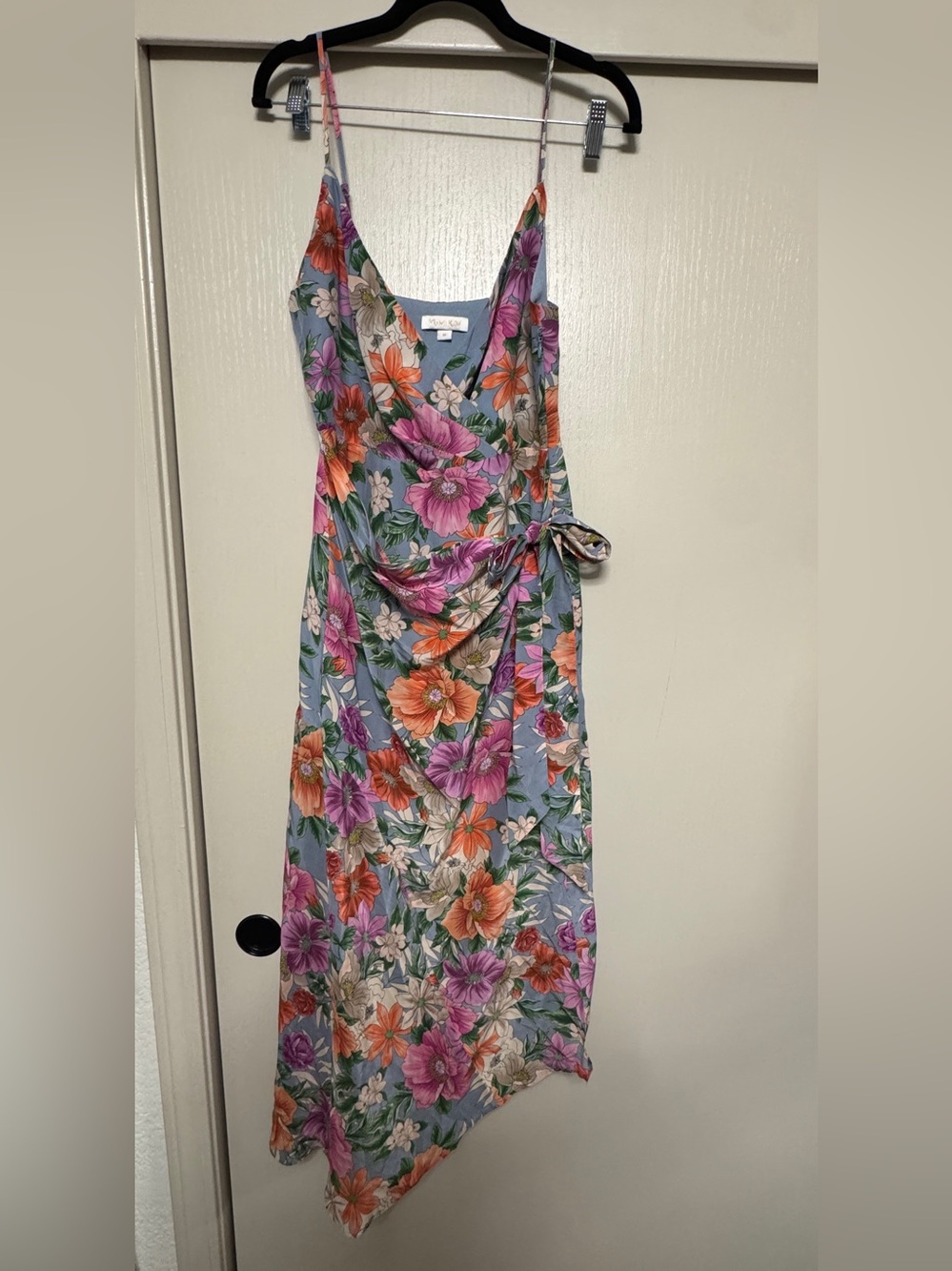 Yumi Kim Bond St. Dress in the Oahu Chambray floral print-silk blend